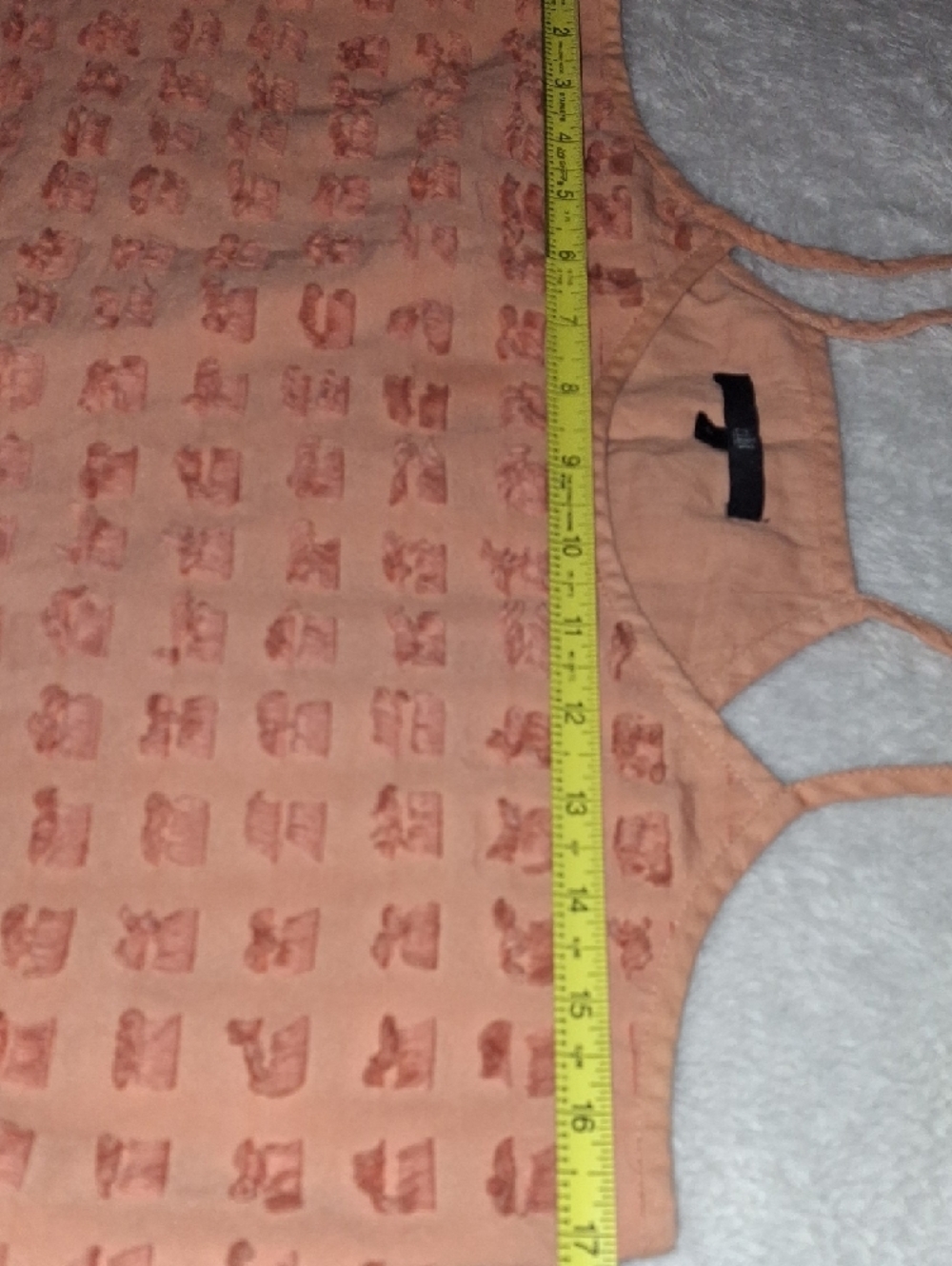 Tibi Peach Textured Ruffle Tank - Picture 8 of 9